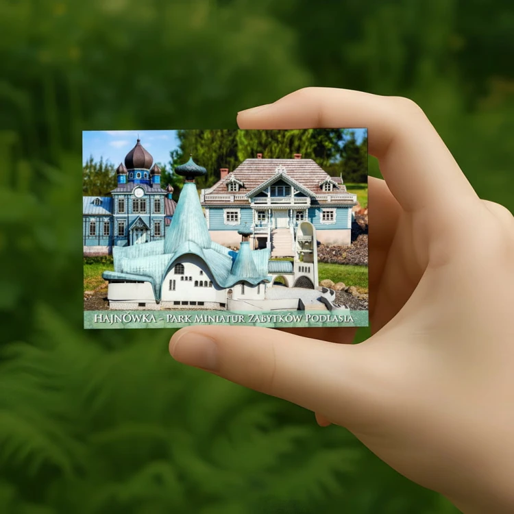 Magnes pamiątkowy Park Miniatur Zabytków Podlasia Hajnówka sprzedaż hurtowa